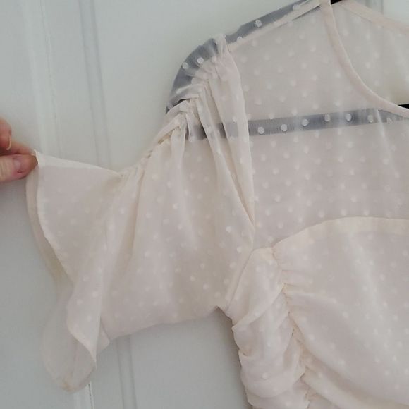 Storia Ruched Polka Dot Dress - Picture 5 of 11